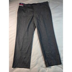 Stafford Super Suit Pants Mens 40x30 Gray Classic Fit Stretch Wool Blend NEW